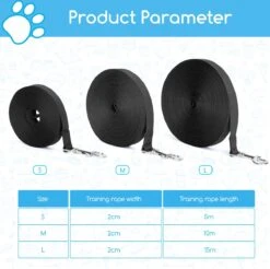 Nobleza Trainingslijn - Longeerlijn - Sleeplijn - Hondenlijn - Trainingslijn Hond - Speurlijn - 10 Meter - Zwart -Hondenbenodigdheden 1200x1194 3