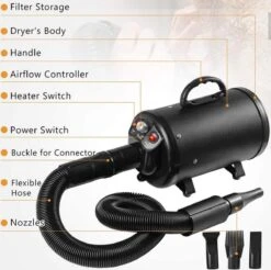 Merkloos Edward&DeVries Professionele Hondenföhn Met 4 Opzetstukken – Waterblazer Voor Honden – Stil Design – Krachtig + Extra Filter - Zwart 14 Merkloos Edward&DeVries Professionele Hondenföhn Met 4 Opzetstukken – Waterblazer Voor Honden – Stil Design – Krachtig + Extra Filter - Zwart -Hondenbenodigdheden 1200x1195 7