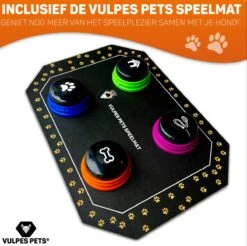 Vulpes Pets® PRO Praatknop Voor Honden Met Speelmat - Dogbuttons - Laat Uw Huisdier Spreken - Hondenspeelgoed - Honden Training - Inclusief E-Book En Speelmat -Hondenbenodigdheden 1200x1197 18