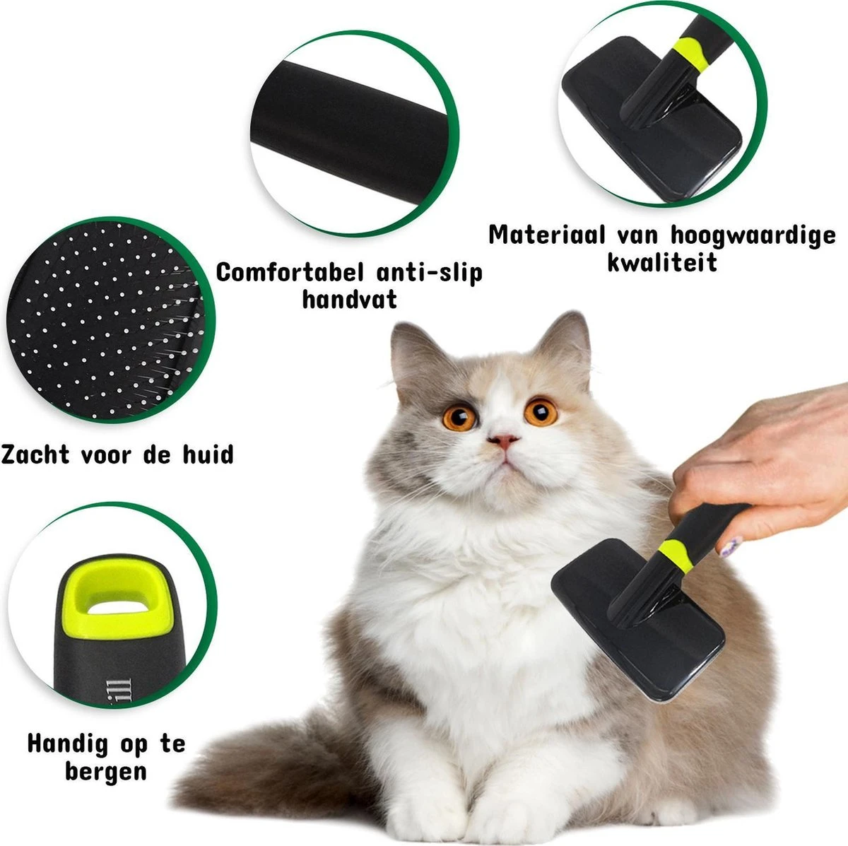 Mister Mill 2 Zijdige Ondervacht Kam Plus Slicker Borstel - Honden/Katten Kam - Voordeel Set 13 Mister Mill 2 Zijdige Ondervacht Kam Plus Slicker Borstel - Honden/Katten Kam - Voordeel Set - Afbeelding 13