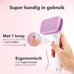Lubadoo® - Kattenborstel - Hondenborstel - Kattenkam - Kattenhaar - Hondenhaar - Huisdierhaar Verwijderaar - Haarverwijderaar Voor Huisdieren - Langharig - Kortharig - Roze -Hondenbenodigdheden 1200x1200 101