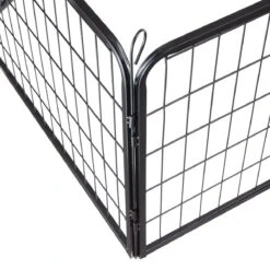 ACAZA Hondenren In 4 Panelen - Hondenkennel - Met Deur - 60 Cm Hoog - Zwart -Hondenbenodigdheden 1200x1200 1016