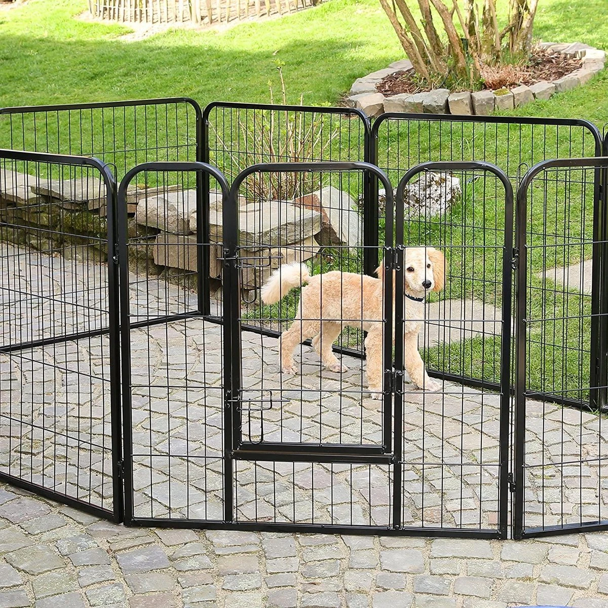 Merkloos Topmast Premium Puppyren - 80 Cm Hoog - 640 Cm Omtrek - Hondenren - Hondenhok - Antraciet 7 Merkloos Topmast Premium Puppyren - 80 Cm Hoog - 640 Cm Omtrek - Hondenren - Hondenhok - Antraciet - Afbeelding 7