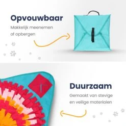 Snuffelmat 70x70cm Inclusief Rubberen Massage Bal & E-book - Speelmat Hond - Denkspel Hond - Puppy Speelgoed - Anti Schrok Mat - Honden Snoepjes - Cadeau Tip -Hondenbenodigdheden 1200x1200 1107