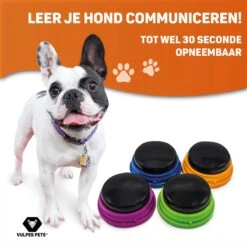 Vulpes Pets® PRO Praatknop Voor Honden Met Speelmat - Dogbuttons - Laat Uw Huisdier Spreken - Hondenspeelgoed - Honden Training - Inclusief E-Book En Speelmat -Hondenbenodigdheden 1200x1200 1141