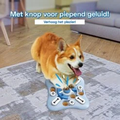 Honden Speelgoed Intelligentie – Hondenpuzzel - Interactieve Training – Voorkomt Verveling – 16 Vakjes – 11 Verplaatsbare Schuifjes - Denkspelletjes Voor Honden - Anti Schrokbak Hond – LumifyMe -Hondenbenodigdheden 1200x1200 1156