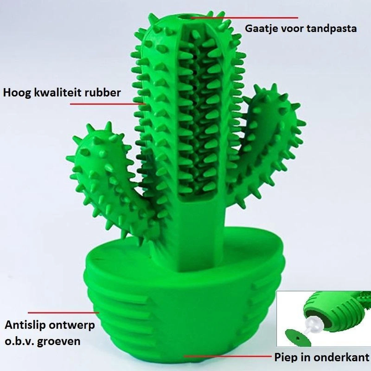 Tandenborstel + TANDPASTA Hond Melk Geur Smaak En Piep Honden Speelgoed - Cactus Dog Toy Tandverzorging Kauwbotten Hondenspeelgoed Hondenbot Kauwstaaf Tanden Puppy Hondenspeeltje Sterk Kauwspeelgoed - Dutchwide 5 Tandenborstel + TANDPASTA Hond Melk Geur Smaak En Piep Honden Speelgoed - Cactus Dog Toy Tandverzorging Kauwbotten Hondenspeelgoed Hondenbot Kauwstaaf Tanden Puppy Hondenspeeltje Sterk Kauwspeelgoed - Dutchwide - Afbeelding 5