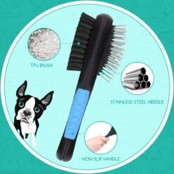 Nobleza 3 Delige Hondenborstel Set – Hondenkam - Kattenkam - Borstels – Dierverzorging - Dierenverzorging - Blauw -Hondenbenodigdheden 1200x1200 131