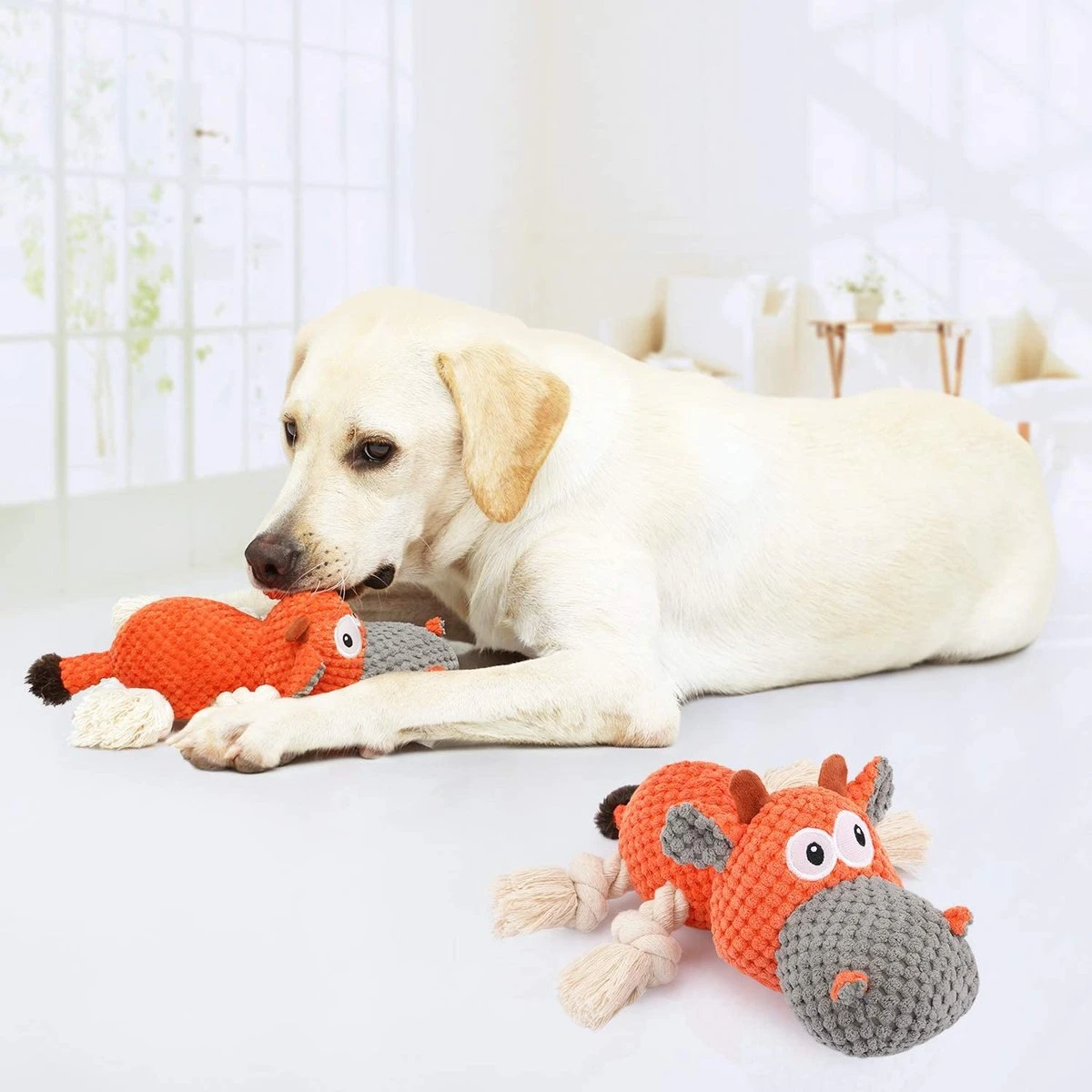 Merkloos Hondenknuffel - Interactief Piepspeelgoed Voor Honden - Teddy - Stoer Hondenkauwspeelgoed - Met Katoenen Materiaal En Gekreukt Papier - Hondenspeelgoed Voor Grote En Kleine Honden 9 Merkloos Hondenknuffel - Interactief Piepspeelgoed Voor Honden - Teddy - Stoer Hondenkauwspeelgoed - Met Katoenen Materiaal En Gekreukt Papier - Hondenspeelgoed Voor Grote En Kleine Honden - Afbeelding 9