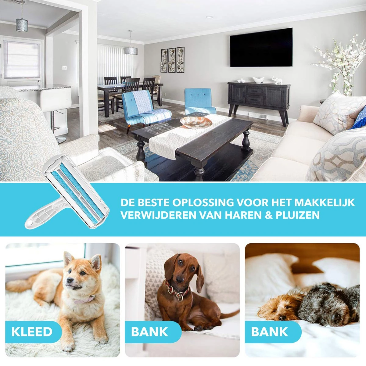RX Goods Pluizen En Haren Verwijderaar Met Schoonmaakborstel - Kleding Borstel & Roller – Huisdier 4 RX Goods Pluizen En Haren Verwijderaar Met Schoonmaakborstel - Kleding Borstel & Roller – Huisdier - Afbeelding 4