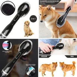 RoiPets® Hondenfohn 2 In 1 – 1000W - Honden Droger – Met Borstel - Waterblazer - Haar Verzorging - Honden Borstel Zwart - Honden/Katten/Dieren -Hondenbenodigdheden 1200x1200 207