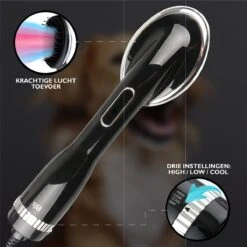 RoiPets® Hondenfohn 2 In 1 – 1000W - Honden Droger – Met Borstel - Waterblazer - Haar Verzorging - Honden Borstel Zwart - Honden/Katten/Dieren -Hondenbenodigdheden 1200x1200 208