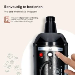 MiMOPETS® Hondenföhn Met 4 Opzetstukken – Waterblazer Voor Honden Met Geluiddemper -Hondendroger - Zwart -Hondenbenodigdheden 1200x1200 247