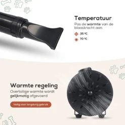 MiMOPETS® Hondenföhn Met 4 Opzetstukken – Waterblazer Voor Honden Met Geluiddemper -Hondendroger - Zwart -Hondenbenodigdheden 1200x1200 248