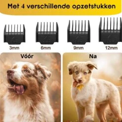 AVE Pets® Volledige Hondentondeuse Set Met Display - Draadloos Tondeuse - Scheerapparaat Voor Je Hond Of Kat - Huisdier Trimmer - Dierentondeuse - Dieren Verzorging -Hondenbenodigdheden 1200x1200 268