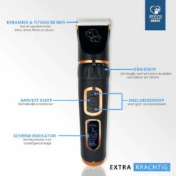 YE™ Professionele Dieren/honden Tondeuse Set Extra Krachtig - Honden Trimmer - Lang Of Kortharige Huisdieren Katten & Honden - Draadloos - Weinig Geluid -Hondenbenodigdheden 1200x1200 284