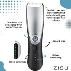 Hondentondeuse - Hondentrimmer - Dieren Tondeuse - Draadloos - 4 Opzetkammen - INCLUSIEF SNACKJE - Zwart 13 Hondentondeuse - Hondentrimmer - Dieren Tondeuse - Draadloos - 4 Opzetkammen - INCLUSIEF SNACKJE - Zwart -Hondenbenodigdheden 1200x1200 298