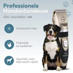BYER Professionele Dieren Tondeuse Set - Voor Huisdieren Katten & Honden - Draadloos - Oplaadbare Pet Trimmer - Dog Tondeuze Clipper - 5 Standen & Vier Opzetkammen - Low Noise -Hondenbenodigdheden 1200x1200 313