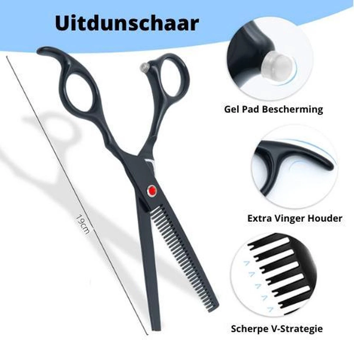 Petsify - Professionele 8-delige Huisdier Knipset - Effileerschaar Hond - Kam Hond - Schaar Hond - Katten Kam - Hondenschaar - Trimschaar Voor Honden - Kapperset - Zwart 2 Petsify - Professionele 8-delige Huisdier Knipset - Effileerschaar Hond - Kam Hond - Schaar Hond - Katten Kam - Hondenschaar - Trimschaar Voor Honden - Kapperset - Zwart - Afbeelding 2