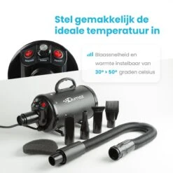 Qumax Professionele Hondenföhn Met 4 Opzetstukken – Waterblazer Voor Honden – Stil Design – Compact En Modern - Zwart -Hondenbenodigdheden 1200x1200 353
