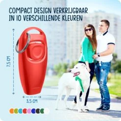 VEDIC® - Luxe Clicker Met Fluit - Clickertraining - Rood - Bevestigingsring - Fluit - Hondentraining -Hondenbenodigdheden 1200x1200 474