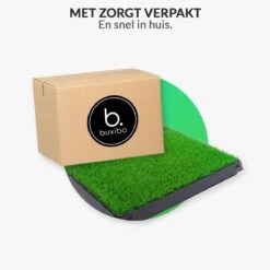 Merkloos Hondentoilet Kunstgras Met Bak - Indoor Dierentoilet - Uitneembare Opvangbak - Puppy Training Pets - Outdoor/Balkon/Tuin/Indoor Toilet - 50x64 Cm -Hondenbenodigdheden 1200x1200 539