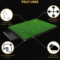 Toivo HondenToilet Kunstgras - Zwart - Geurafstotend - 62 X 49 X 6.6 CM - Honden Wc Outdoor - Zindelijkheidstraining Hond - Puppy Pads - Dierentoilet -Hondenbenodigdheden 1200x1200 576