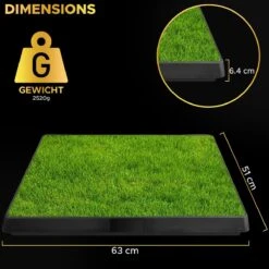 Toivo HondenToilet Kunstgras - Zwart - Geurafstotend - 62 X 49 X 6.6 CM - Honden Wc Outdoor - Zindelijkheidstraining Hond - Puppy Pads - Dierentoilet -Hondenbenodigdheden 1200x1200 577
