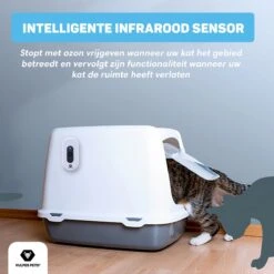 Vulpes Pets® Kattenbak Geurverdrijver PRO - Ozon En Negatieve Ionen Functie - Infraroodsensor - Oplaadbaar - Geurverwijderaar - Air Eliminator - Wit -Hondenbenodigdheden 1200x1200 582