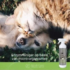 Nutrani Geurverwijderaar, 750 Ml, Natuurlijke Enzymreiniger Als Gebruiksklare Spray Met Biologische Werking, Verwijdert Geurtjes, Urine, Poep En Vlekken Van Honden En Katten -Hondenbenodigdheden 1200x1200 586