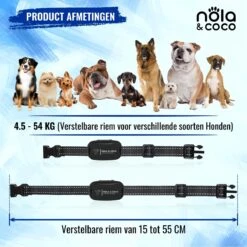 Nola & Coco® Oplaadbare Anti Blafband - 4 Kleuren - Zonder Schok - Waterdichte Diervriendelijke Blaf Halsband - Opvoedingshalsband - Voor Grote En Kleine Honden - Lichte Vibratie En Geluid - 3 Tot 60kg -Hondenbenodigdheden 1200x1200 590