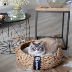 District 70 COCOON - Luxe Hondenmand Van Duurzaam Hoogwaardig Riet Met Zacht Kussen - Maten S/M/L - Large -Hondenbenodigdheden 1200x1200 764