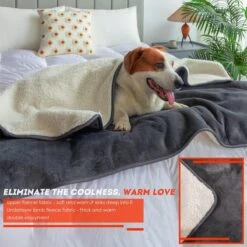 Hondendeken, Fleece, Waterdicht, Wasbaar, Hondenmat, Huisdier, Warme Zachte Deken Voor Hondendeken, Kattendeken, Deken Voor Katten En Honden, Waterdichte Deken Voor Bank, Bed, 150 X 127 Cm -Hondenbenodigdheden 1200x1200 772
