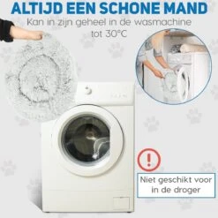 Pawzle Hondenmand - Donut Hondenkussen - Kattenmand - Bed Voor Honden & Katten - Wasbaar - 100cm - Grijs -Hondenbenodigdheden 1200x1200 823