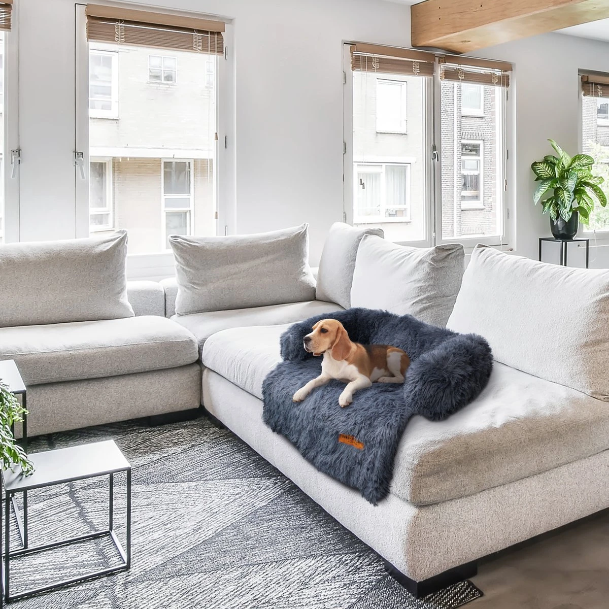 Origineel Hondendeken Voor Bank– Hondenkleed Fluffy – Pluche Hondenbed - Hondenmand Premium - Volledig Afritsbaar 2 Origineel Hondendeken Voor Bank– Hondenkleed Fluffy – Pluche Hondenbed - Hondenmand Premium - Volledig Afritsbaar - Afbeelding 2