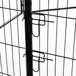 Merkloos Hondenren - Puppyren - Hondenkennel - 8 Kennelpanelen - Staal - 80 Cm Hoog - 640 Cm Omtrek - Uitbreidbaar -Hondenbenodigdheden 1200x1200 982