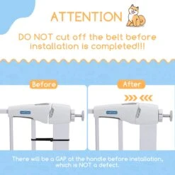 Nobleza 47B4V - Hondenhek - Metaal - H76 X L75-82 Cm - Wit -Hondenbenodigdheden 1200x1200 994