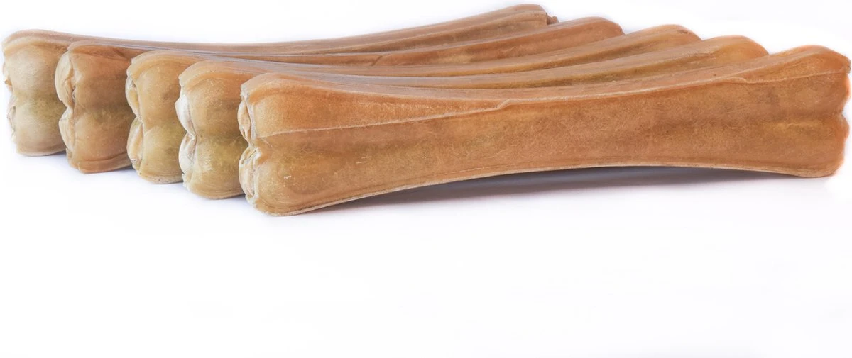 Buffelhuid Bot 25cm 5 Stuks - Hondensnacks - Kauwbotten - Runderhuid - Hondenbot - Geperst 1 Buffelhuid Bot 25cm 5 Stuks - Hondensnacks - Kauwbotten - Runderhuid - Hondenbot - Geperst