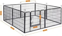 Hoppa! Hondenhekje - Puppyren - 160x160 Cm - 8 Delen Van 80 X 60 Cm - Vierkant, Rechthoek Of Achthoek Naar Keuze - Zwart -Hondenbenodigdheden 1200x701 3