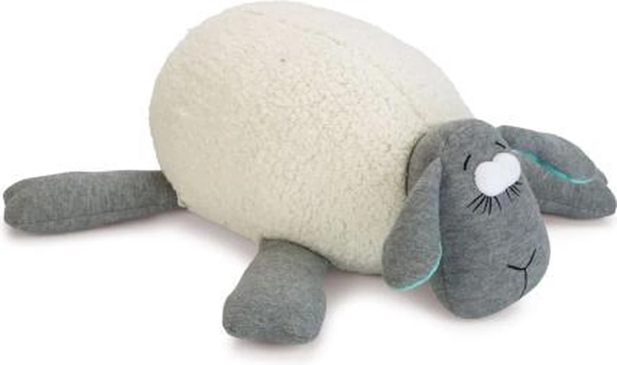 Beeztees Puppy Heartbeat - Hondenknuffel - Wit/Grijs - 35x20x14 Cm 1 Beeztees Puppy Heartbeat - Hondenknuffel - Wit/Grijs - 35x20x14 Cm