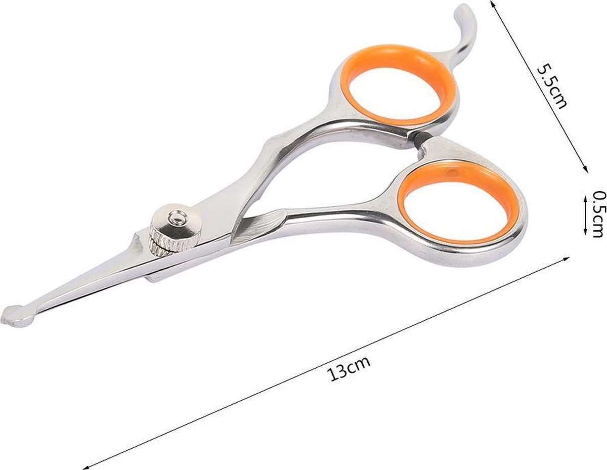 Merkloos Premium Gebogen Trimschaar Honden - Huisdier Trimmen - Hoofd, Poten Ogen & Oren - Kat & Hond Knippen - Veilige Schaar 2 Merkloos Premium Gebogen Trimschaar Honden - Huisdier Trimmen - Hoofd, Poten Ogen & Oren - Kat & Hond Knippen - Veilige Schaar - Afbeelding 2