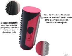 Ondervacht Kam- Hond Borstel - Klittenkam Voor Honden En Katten – Verwijderd Klitten En Voorkomt Verharing- Hondenkam Langharig - Hondenborstel Kortharig- Huisdierborstel - Vachtverzorging- Hondenborstel Rood -Hondenbenodigdheden 1200x938