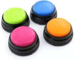 Merkloos Dog Buttons Praatknop Voor Honden - Met Opname Functie - Met Stickers - Intelligentie Speelgoed - 4 Stuks -Hondenbenodigdheden 1200x965 2