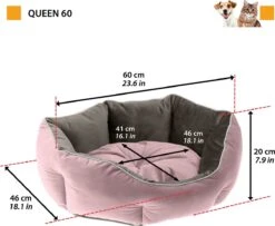 Ferplast Dierenmand Queen 60 X 46 Cm Fluweel Roze -Hondenbenodigdheden 1200x985 1