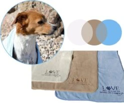 Pepets© – Hondenhanddoek – Honden Handdoek – Microvezel Handdoek – Handdoek Hond – Hondendeken – Droogdoek Hond – Dierendeken – Absorberend – 100*50CM - Beige - GRATIS Zonnebril -Hondenbenodigdheden 1200x995 1