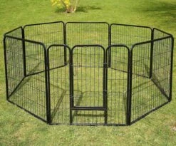 Merkloos Topmast Premium Puppyren - 80 Cm Hoog - 640 Cm Omtrek - Hondenren - Hondenhok - Antraciet 12 Merkloos Topmast Premium Puppyren - 80 Cm Hoog - 640 Cm Omtrek - Hondenren - Hondenhok - Antraciet -Hondenbenodigdheden 1200x995 11