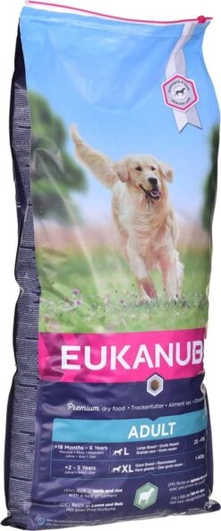 Eukanuba Dog Adult Large Breed Lam/Rice - 12 KG -Hondenbenodigdheden 501x1200