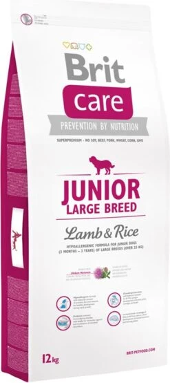 Brit Care Hypo-allergeen Junior - Large Breed Lam En Rijst -12kg