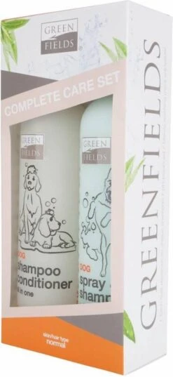 Greenfields Vacht Verzorging Set Voor Honden Shampoo, Conditioner & Droogshampoo -Hondenbenodigdheden 552x1200