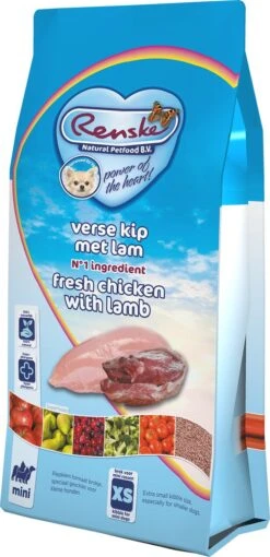 Renske Super Premium Mini Kip & Lam - Hondenvoer - 2 Kg -Hondenbenodigdheden 581x1200 2